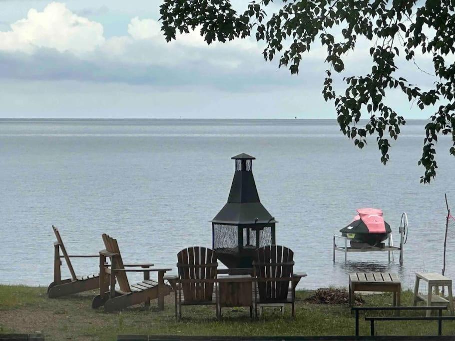 Maison sur la plage Chambord Extérieur photo